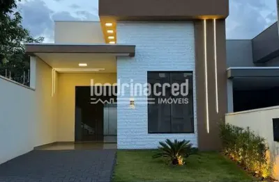 Casa térrea moderna no condomínio morada das flores em cambé com 3 dormitórios, suíte, segurança 24