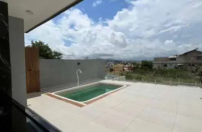Linda casa linear c/ piscina no blue garden - são pedro da aldeia