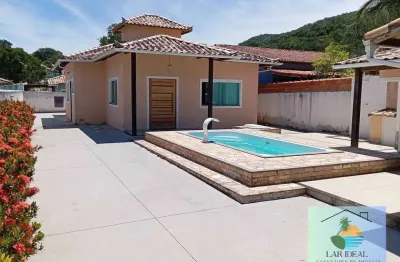 Casa c/  piscina no condomínio chácara da aldeia - são pedro da aldeia-rj