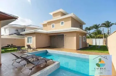 Casa nova com 4 suítes e piscina em condomínio - búzios-rj