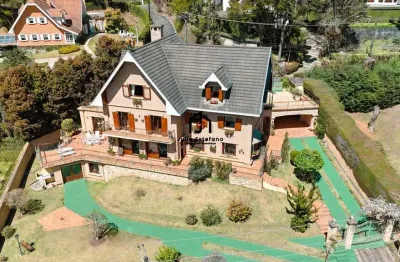 Casa em condomínio fechado com 6 quartos para alugar no jardim véu da noiva, campos do jordão  por r$ 18.000