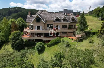 Casa em condomínio fechado com 6 quartos à venda no recanto do fojo, campos do jordão  por r$ 7.500.000
