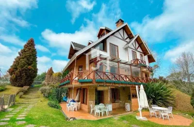 Casa em condomínio fechado com 5 quartos à venda no descansopolis, campos do jordão  por r$ 8.000.000