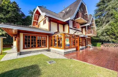 Casa em condomínio fechado com 5 quartos à venda no jardim véu da noiva, campos do jordão  por r$ 4.500.000