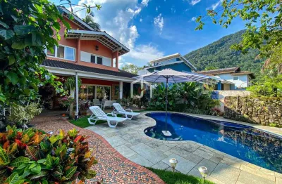 Casa em condomínio fechado com 5 quartos à venda na praia do lazaro, ubatuba  por r$ 4.200.000