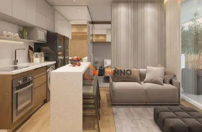 Studio garden  à venda com 1 dormitório, 41 m² por r$ 525.000 - centro - curitiba/pr