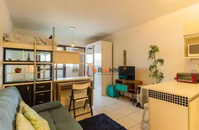 Studio mobiliado com 1 dormitório à venda, 33 m² no centro - curitiba/pr