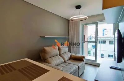 Apartamento mobiliado com 1 dormitório à venda, 35 m² por r$ 440.000 - vila izabel - curitiba/pr