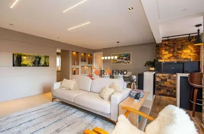 Apartamento mobiliado com 3 suítes e 4 vagas à venda, 128 m² por r$ 1.949.000 - água verde/ portão - curitiba/pr