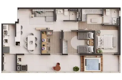 Apartamento com 3 quartos à venda, itacolomi - balneário piçarras