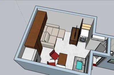 Kitnet com 1 dormitório à venda, 19 m² por r$ 110.000,00 - centro - são vicente/sp