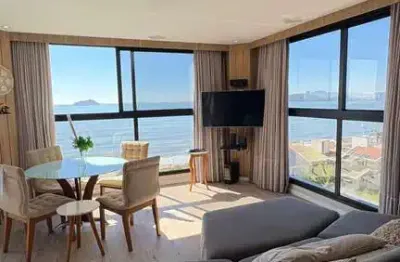 Apartamento frente mar, mobiliado, com 3 dormitórios - centro - balneário piçarr