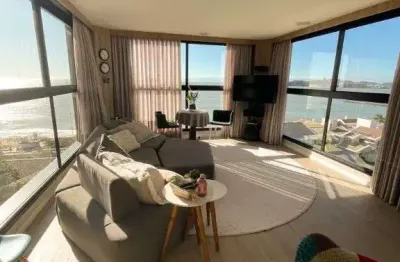 Apartamento frente mar, mobiliado, com 3 dormitórios - centro - balneário piçarr