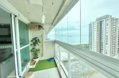 Apartamento mobiliado com vista mar, dois dormitórios, em cond. club - itacolomi