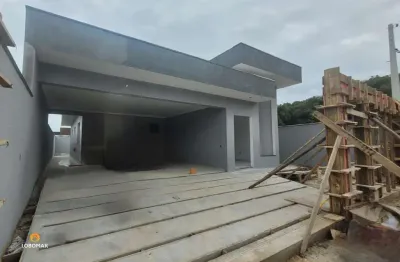 Casa em construção, com design moderno, 3 dormitórios, itajuba, barra velha-sc.