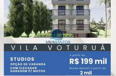 Apartamento studio com elevadores em são vicente próximo ao carrefour