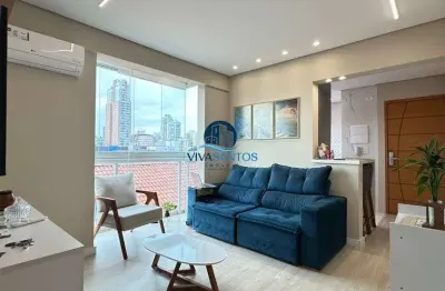 Apartamento com 2 dormitórios com suíte no campo grande - santos-sp