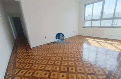 Apartamento para locação com 120 m² e vaga demarcada no boqueirão em santos-sp.