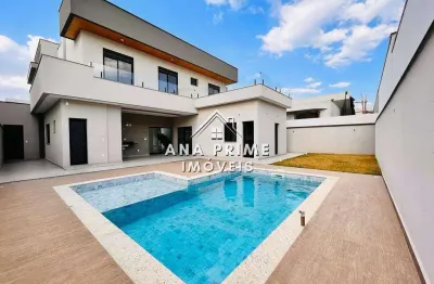Sobrado novo 4 suítes, piscina, 307 m²- condomínio fechado urbanova