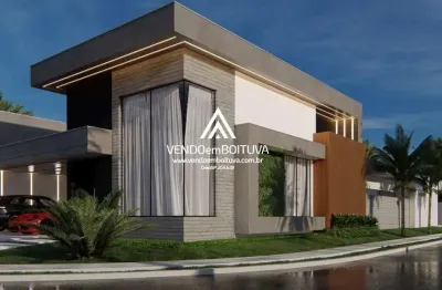 Casa em condomínio para venda em boituva, portal das estrelas i, 3 dormitórios, 3 suítes, 5 banheiros, 2 vagas