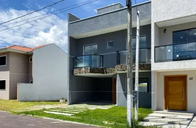 Casa em condomínio fechado com 3 quartos à venda na rua ângelo tozim, 230, campo de santana, curitiba, 112 m2 por r$ 530.000