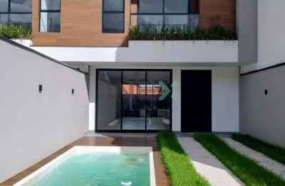 Sobrado alto padrão 3 suítes 2 vagas são francisco de assis, lot terras altas, em camboriú-sc
