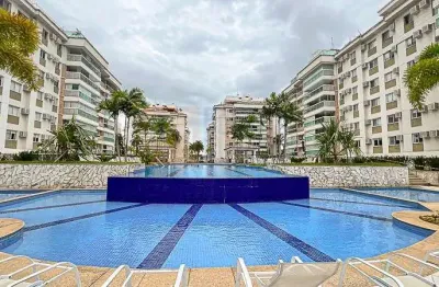Apartamento reformado à venda laguna di mare barra da tijuca de 107m² com 3 quartos 1 suíte  varanda gourmet dependência completa 2 vagas de garagens