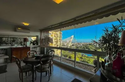 Apartamento com vista à venda barra da tijuca 200m² de 4 quartos transformado para 2 sendo 1 suíte sala com 3 ambientes varandão 2 vagas de garagem