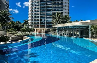 Magnífica cobertura duplex à venda santa mônica jardins barra da tijuca de 436m² com sala 3 ambientes 4 suítes 8 banheiros piscina 4 vagas de garagem