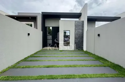 Casa nova pronta para morar no jardim veredas com 01 suíte e 02 quartos