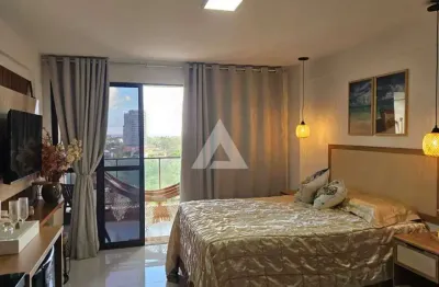 Ilha de mykonos | studio em itapuã porteira fechada, 24m² à venda por r$ 480.000,00