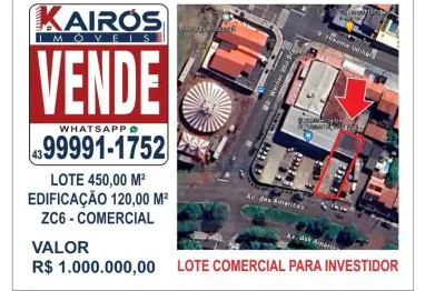 Vende lote (estacionamento de mercado na zona leste) - avenida das américas