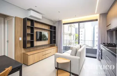 Apartamento mobiliado para alugar com 1 quarto no batel – edifício temple