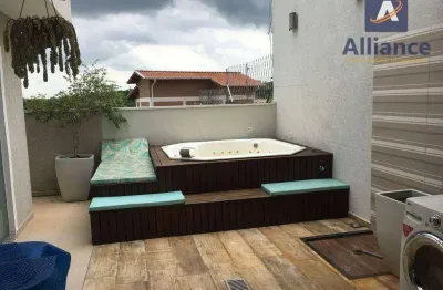 Casa com 4 dormitórios para alugar, 230 m² por r$ 8.200,00/mês - condomínio via castelli - louveira/sp
