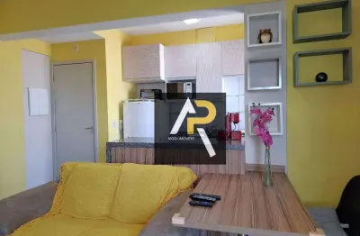 Apartamento mobiliado com 1 quarto e varanda gourmet a venda 44 m² no residencial premium home flex, jardim armênia - mogi das cruzes/sp