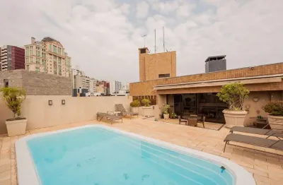 Cobertura com 4 quartos para alugar na rua coronel dulcídio, batel, curitiba por r$ 30.000