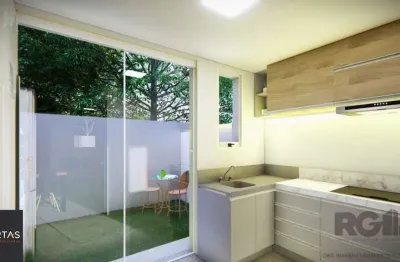 Casa estilo sobrado com 2 quartos e pátio, à venda no bairro vila nova, em porto alegre/rs