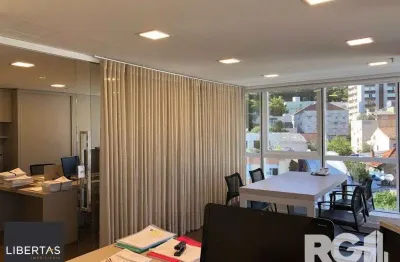 Sala para alugar totalmente mobiliada e decorada, 52 m² privativos divididos em 2 ambientes com vaga.