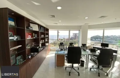 Salas comerciais no nono andar , imóvel mobiliado com 82,82 m2