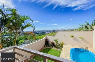 Casa alto padrão, 500m² privativos com linda vista da cidade no morro apamecor