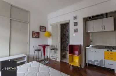 Excelente apto. jk com , banheiro montado, cozinha com armários, piso laminado, semi mobiliado, port. 24:00hrs, 02 elevadores.