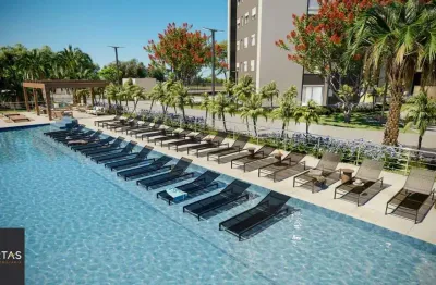 Apartamento 02 quartos, sendo 01 suíte, 01 vaga escriturada e coberta, com 52,14m² no acqua life club.