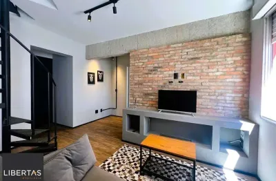 Cobertura 1 dormitório semi mobiliada com piscina e vaga no bom fim