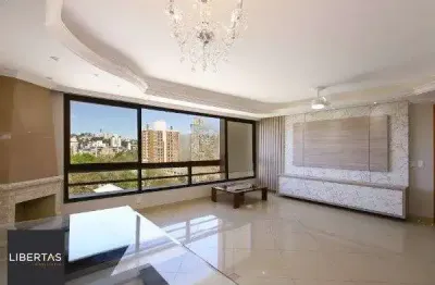 Lindo apartamento no menino deus com 116 m privativos andar alto, 3 dormitórios com suíte e 2 vagas individuais escrituradas e cobertas