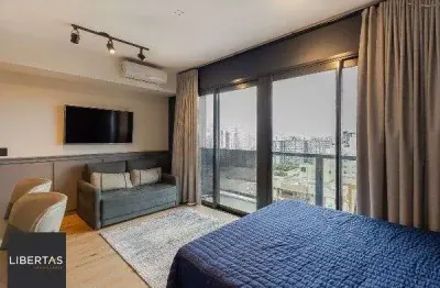 Lindo studio de 37m2, totalmente mobiliado, com 1 vaga de garagem no bairro boa vista
