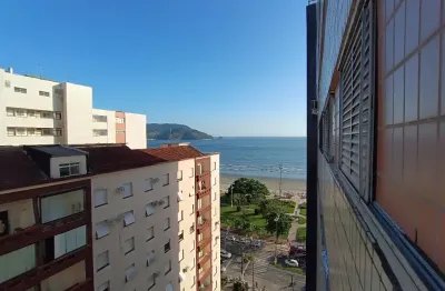 Espetacular 01 dormitorio em andar alto com vista mar no embaré!
