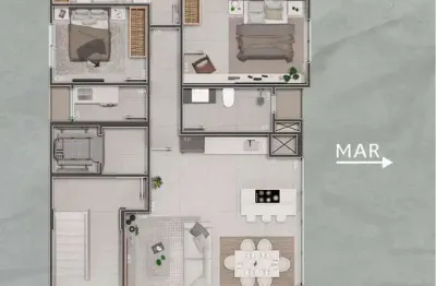 Apartamento com 3 quartos à venda na Rua Ludgero F Gonçalves, 147, Tabuleiro, Barra Velha