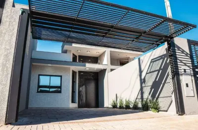 Casa à venda no bairro santa cruz, em cascavel - pr., com 1 suíte, 1 quarto e churrasqueira, por r$ 430.000,00