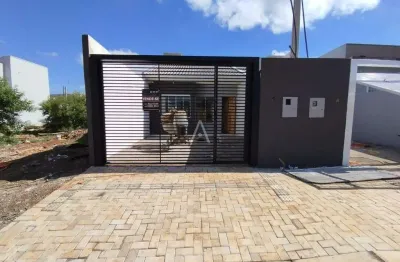 Casa à venda na planta, com 2 quartos e churrasqueira, localizado no bairro esmeralda, em cascavel - pr., por r$ 340.000,00