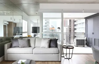 Apto Mobiliado de 63m² a Venda com 1 Quarto, 1 Suíte, 1 vaga no Brooklin.